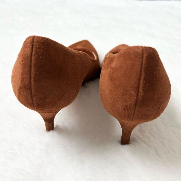 J Crew Colette Pumps in Brown Suede Classic Mid Heel Size 7 workwear office - Picture 5 of 9